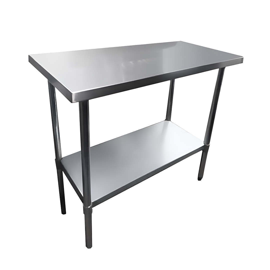 MESON CENTRO ITA WT 12060 4 INOX. 120X60x85, REPISA Y PATAS EN ACERO GALVANIZADO